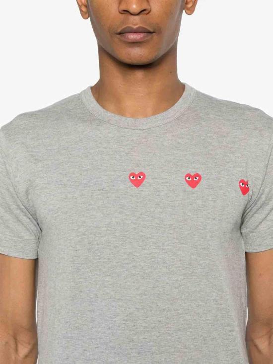 25FW 꼼데가르송 반팔 티셔츠 AXT337051GREY - COMME DES GARCONS