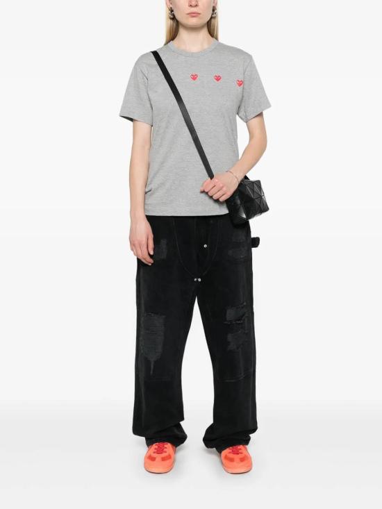 25FW 꼼데가르송 반팔 티셔츠 AXT337051GREY - COMME DES GARCONS