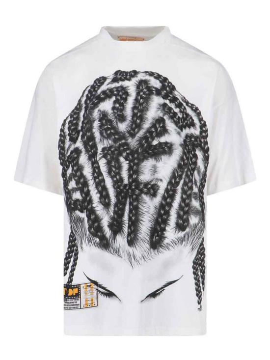 26SS 피디에프 반팔 티셔츠 DFM54029TJ110BRAID White
