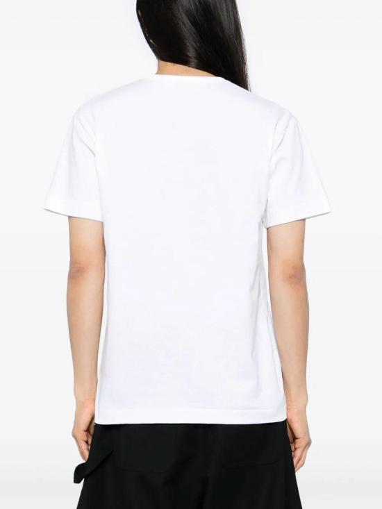 26SS 꼼데가르송 반팔 티셔츠 AXT802051WHITEXRED - COMME DES GARCONS