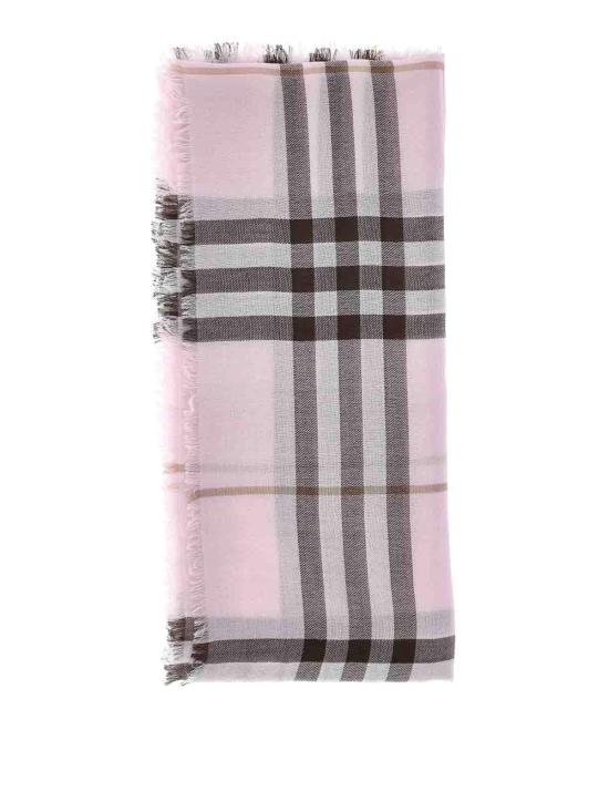 26SS 버버리 와이드 체크 울 스카프 8114135 Nude Neutrals