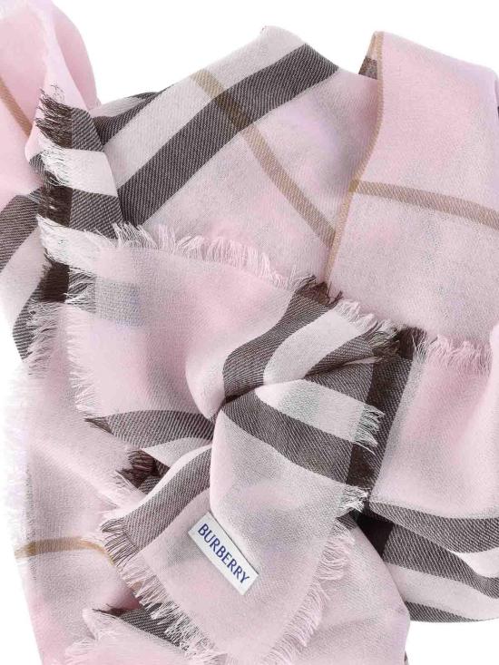 26SS 버버리 와이드 체크 울 스카프 8114135 Nude Neutrals - BURBERRY