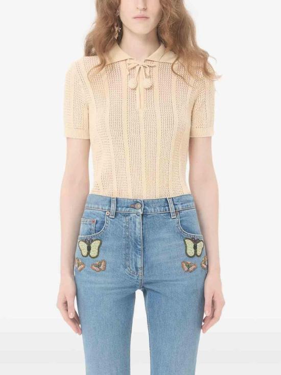 26SS 발렌티노 가라바니 폴로 티셔츠 BKP00JA33A03 Beige - VALENTINO GARAVANI