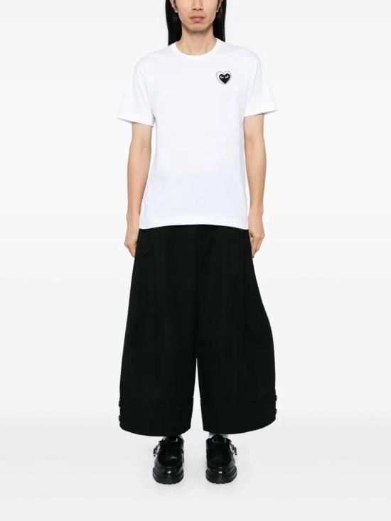 26SS 꼼데가르송 반팔 티셔츠 AXT802051WHITEXBLACK - COMME DES GARCONS