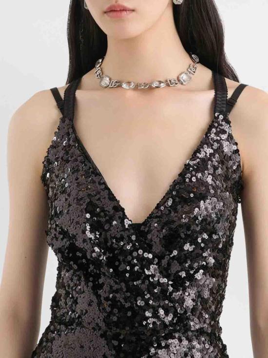 25FW 돌체앤가바나 롱 원피스 F6H7MTHLMZMN0000 Black - DOLCE & GABBANA