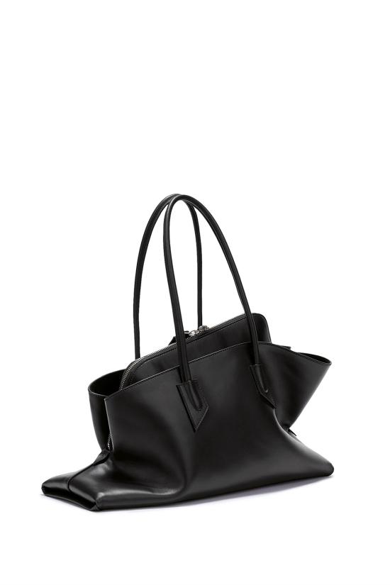 26SS 디 아티코 라 파세지아타 미디엄 탑 핸들 백 250WAH00054LBT019AA 100 BLACK - THE ATTICO