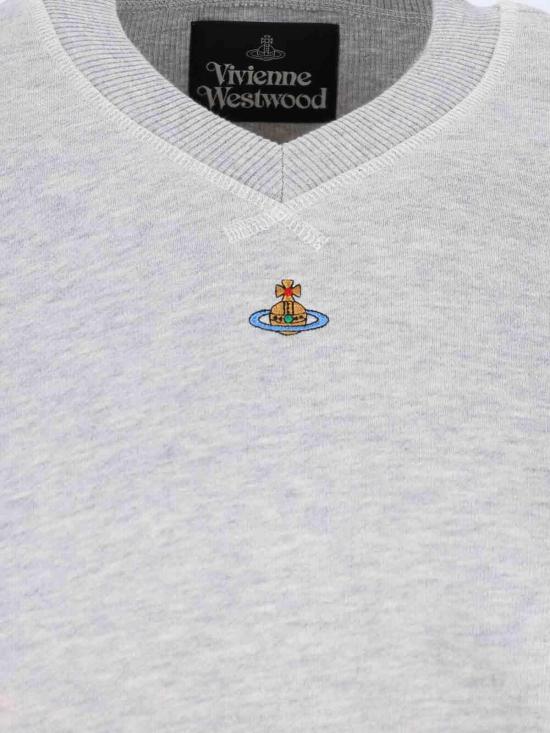 26SS 비비안웨스트우드 긴팔 티셔츠 2I01000QJ00ASP001 Grey - VIVIENNE WESTWOOD