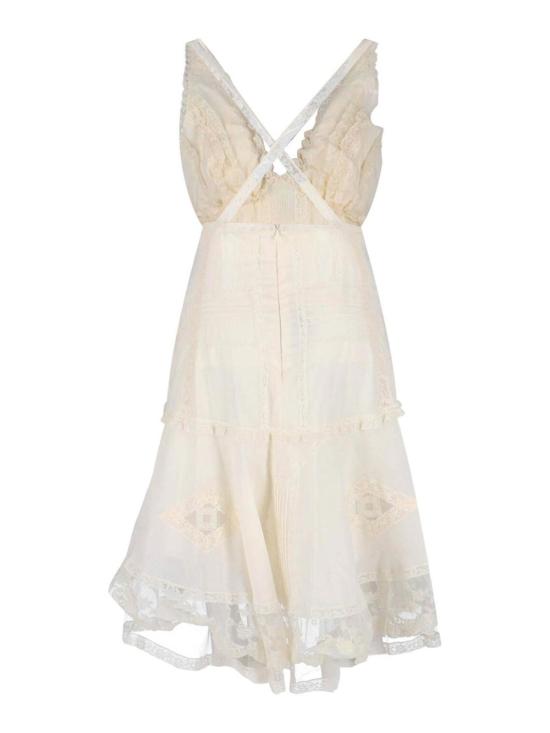 26SS 에르마노 설비노 미디 원피스 D482Q324APCSJBN10104 White - ERMANNO SCERVINO