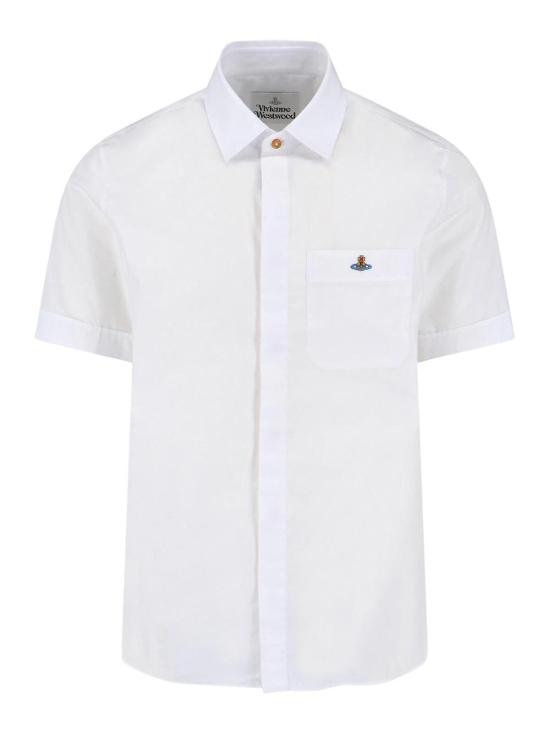 26SS 비비안웨스트우드 클래식 코튼 셔츠 24010004W009QBSA401 White