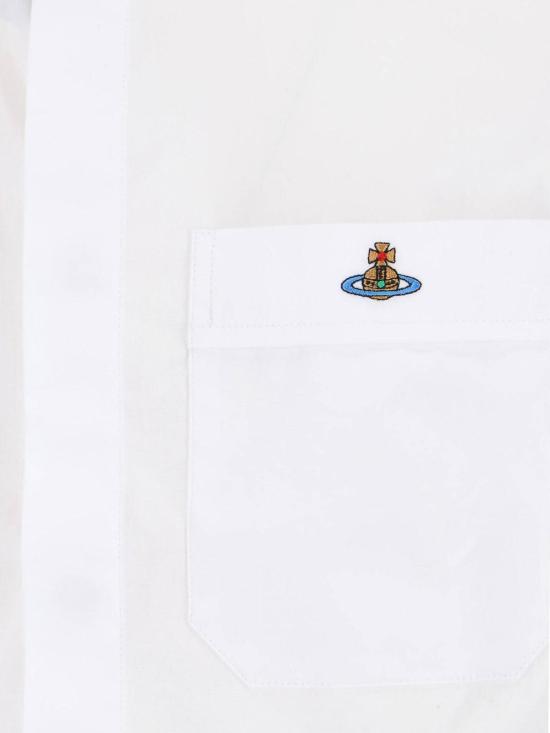 26SS 비비안웨스트우드 클래식 코튼 셔츠 24010004W009QBSA401 White - VIVIENNE WESTWOOD