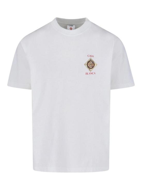 26SS 카사블랑카 반팔 티셔츠 MSS26JTS00102PLAFONDORNEDEMUSIQUE White