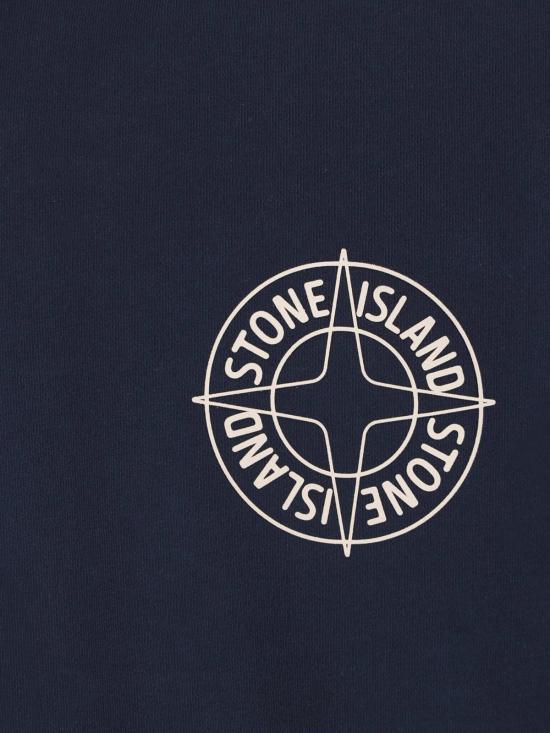  스톤 아일랜드 코튼 플리스 오버사이즈 핏 크루넥 스웨트셔츠 L1S156100001S0283 V0020 Blue - STONE ISLAND