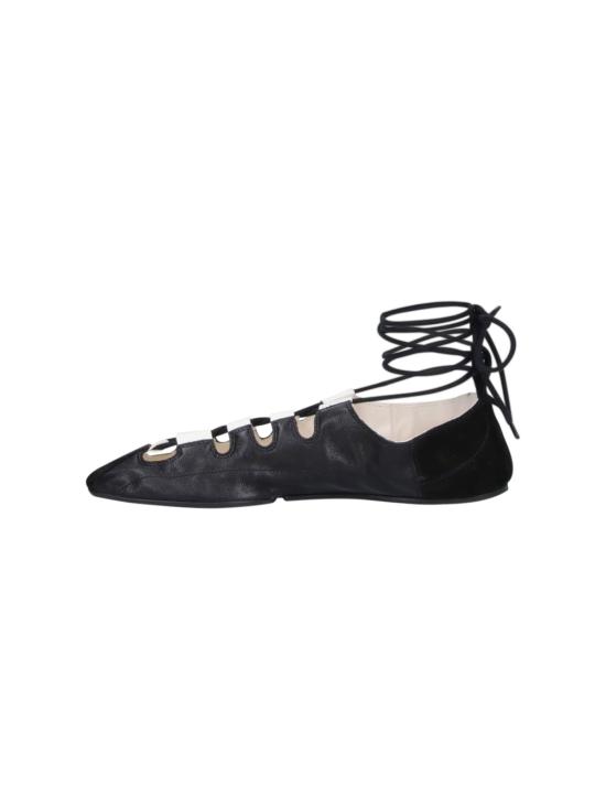 26SS 알라이아 플랫 슈즈 AA3A1030I208 999 Black - ALAIA