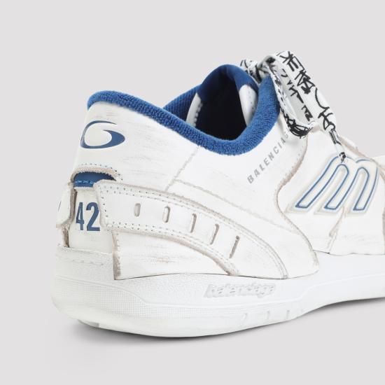 26SS 발렌시아가 햄튼스 미디움 원 아웃 스니커즈 841765 WCURB 9141 WHITE BLUE - BALENCIAGA