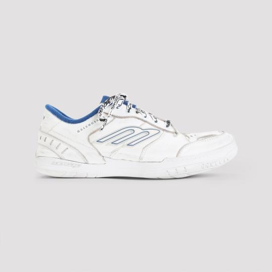 26SS 발렌시아가 햄튼스 미디움 원 아웃 스니커즈 841765 WCURB 9141 WHITE BLUE - BALENCIAGA