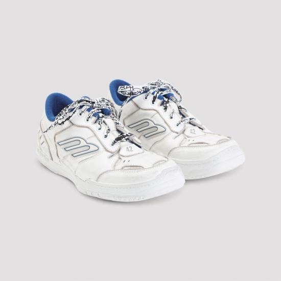 26SS 발렌시아가 햄튼스 미디움 원 아웃 스니커즈 841765 WCURB 9141 WHITE BLUE - BALENCIAGA