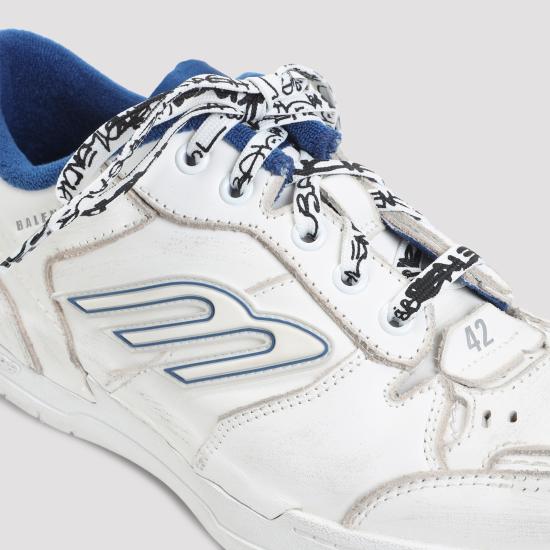 26SS 발렌시아가 햄튼스 미디움 원 아웃 스니커즈 841765 WCURB 9141 WHITE BLUE - BALENCIAGA