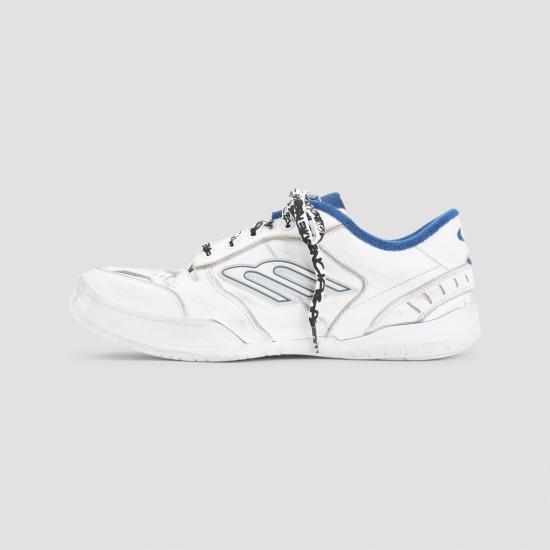 26SS 발렌시아가 햄튼스 미디움 원 아웃 스니커즈 841765 WCURB 9141 WHITE BLUE - BALENCIAGA