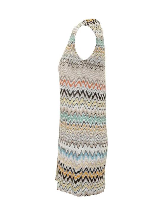 26SS 미소니 숏 원피스 DS26SG2ABR015B MULTICOLORBEIGE LIGH SMSNN - MISSONI