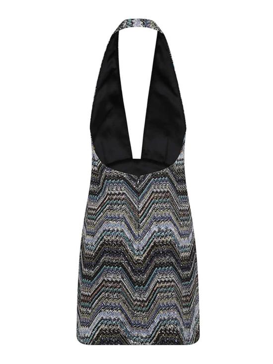 26SS 미소니 숏 원피스 DS26SG4CBC0068 S91SD MULTICOLOR DARK BASE - MISSONI