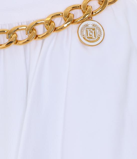 26SS 엘리자베타프랜치 미디 스커트 GO16061E2 100 White - ELISABETTA FRANCHI