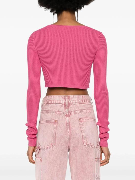  블루마린 가디건 Blumarine Maglia 카디건 핑크 & 퍼플 - BLUMARINE