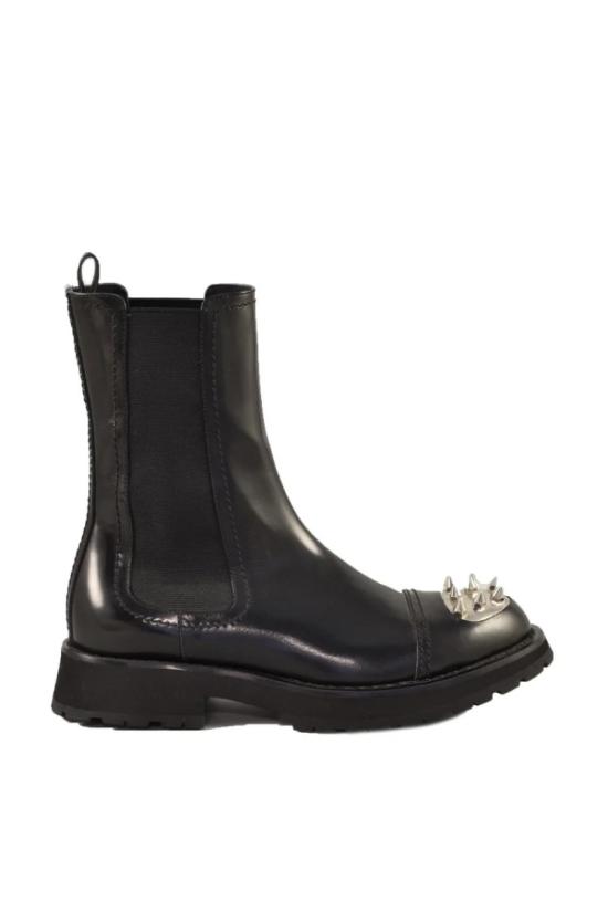  알렉산더 맥퀸 부츠 비틀즈 가죽 신발 - 블랙