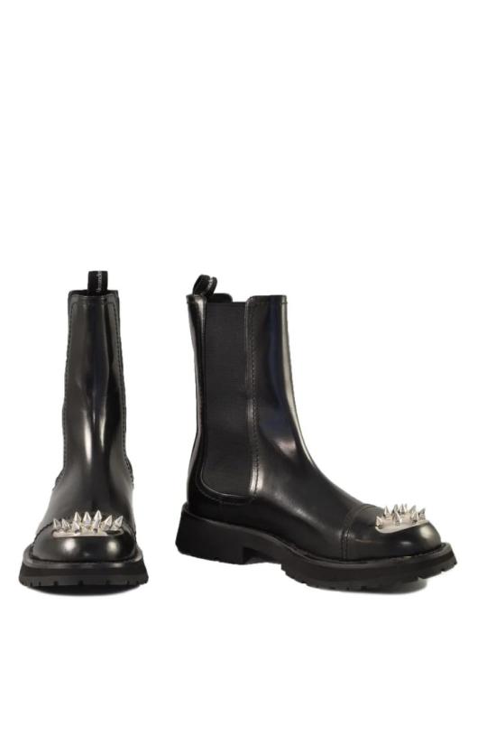  알렉산더 맥퀸 부츠 비틀즈 가죽 신발 - 블랙 - ALEXANDER MCQUEEN