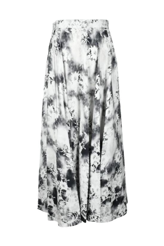  엠에스지엠 롱 스커트 롱  - 화이트/블랙 - MSGM