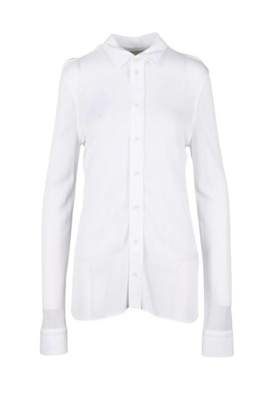  보테가베네타 셔츠 비스코스 소재 롱셔츠 - 화이트