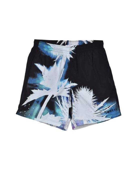 25SS 알렉산더 맥퀸 스윔팬츠 수영 반바지 - 블랙/블루