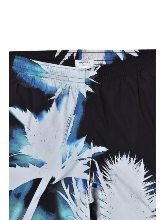 25SS 알렉산더 맥퀸 스윔팬츠 수영 반바지 - 블랙/블루 - ALEXANDER MCQUEEN