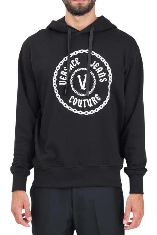  베르사체 탑 남성용 스웨트셔츠 - 블랙/화이트