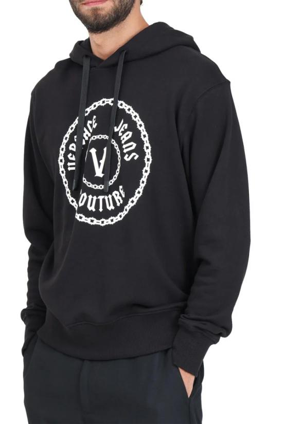  베르사체 탑 남성용 스웨트셔츠 - 블랙/화이트 - VERSACE