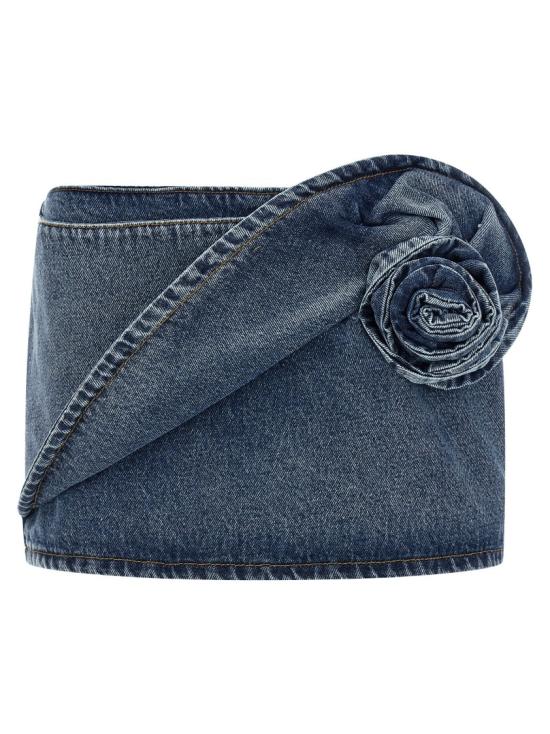 26SS 마그다뷰트림 데님 스커트 148426DARKBLUE Green