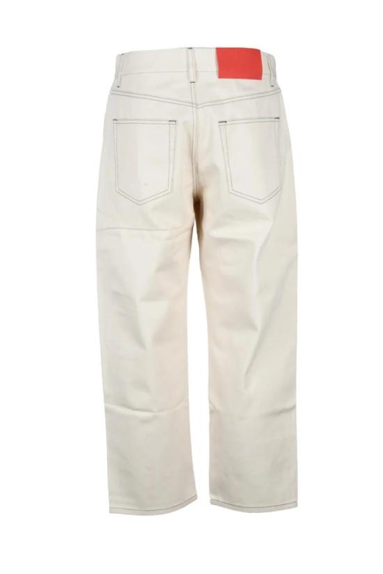  써네이 데님 면 청바지 - 베이지색 - SUNNEI