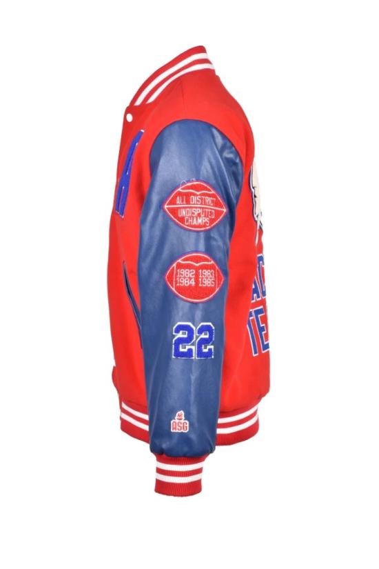  Attica Sporting Goods 봄버 자켓 대학 재킷 - 파란색/빨간색 - OTHER BRANDS