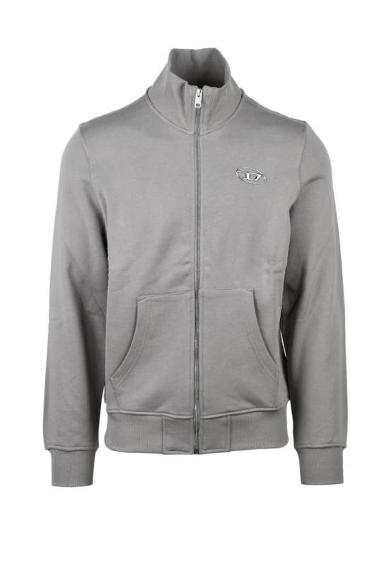 25SS 디젤 탑 면 지퍼 스웨트셔츠 - 베이지