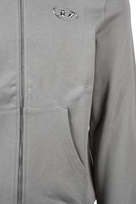 25SS 디젤 탑 면 지퍼 스웨트셔츠 - 베이지 - DIESEL