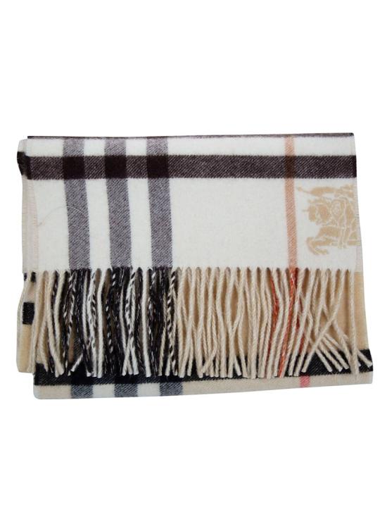 26SS 버버리 콘트라스트 체크 캐시미어 스카프 8113922 A2021 Grey