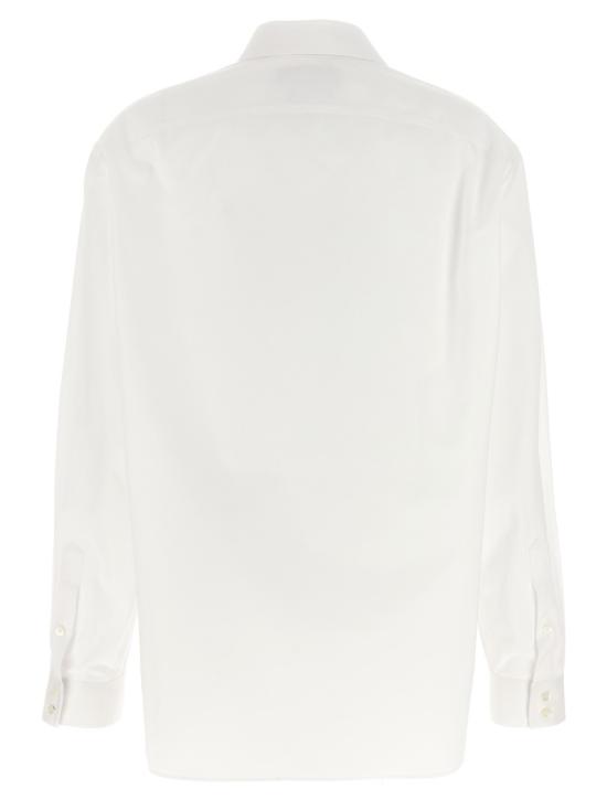 25SS 구찌 로고 포플린 코튼 셔츠 816008Z7ADR9000 White - GUCCI