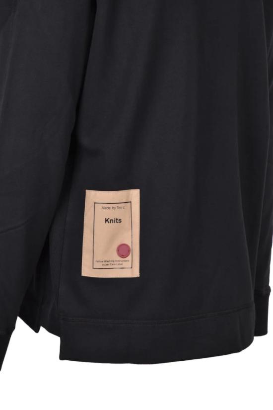  텐 씨 탑 크루넥 스웨트셔츠 - 블랙 - TEN C