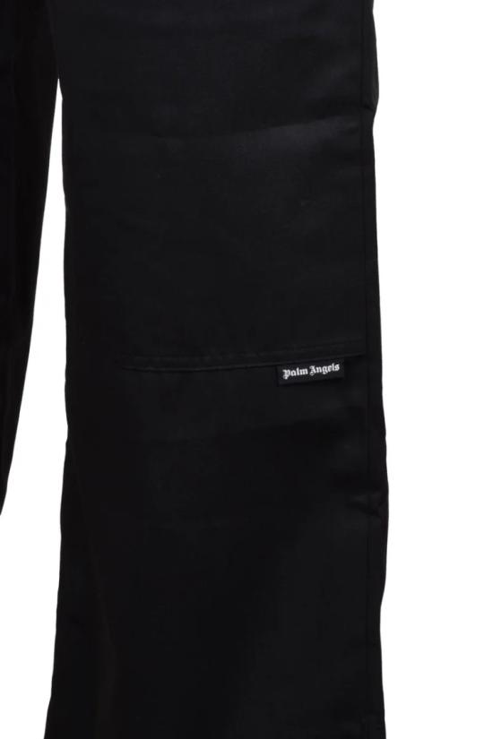  팜앤젤스 팬츠 와이드 레그 치노  - 블랙 - PALM ANGELS