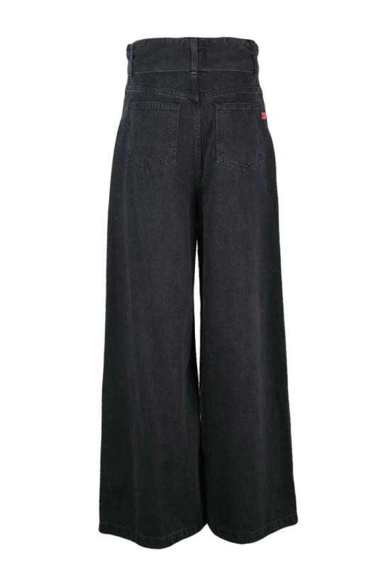  아니예 바이 데님 하이웨이스트 와이드 레그 블랙 진 - ANIYE BY