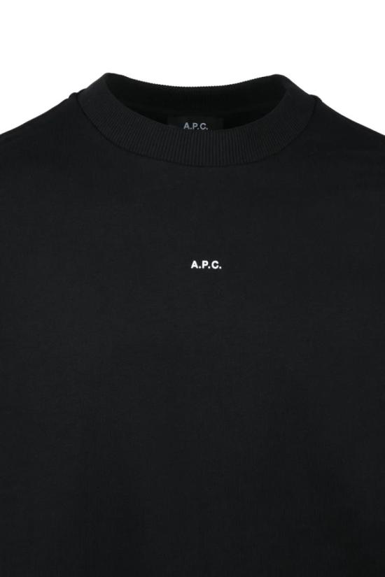  아페쎄 긴팔 티셔츠 면 스웨트셔츠 - 블랙 - A.P.C.