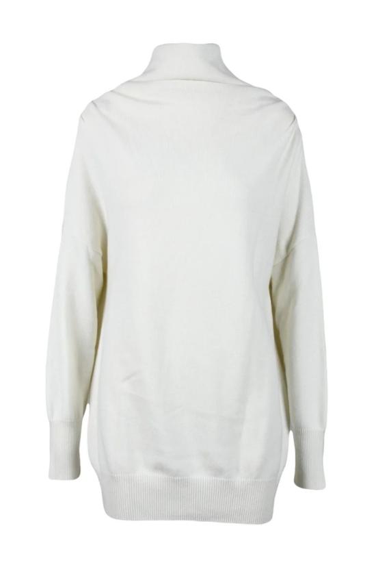  발렌타인 터틀넥 캐시미어 스웨터 - 화이트