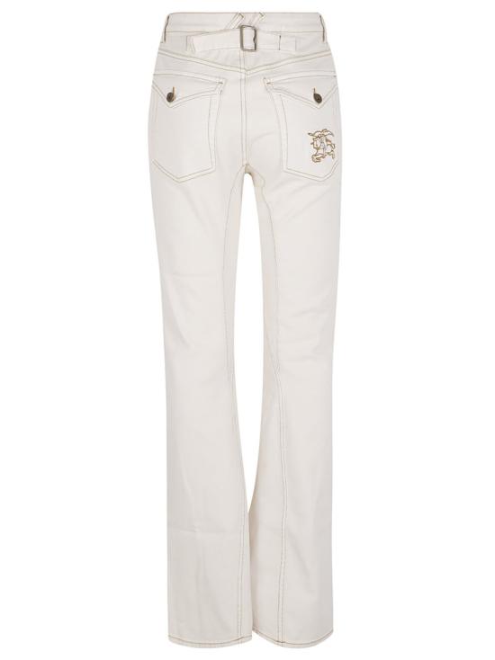 26SS 버버리 하이 라이즈 부츠컷 진 8118523 C3997 White - BURBERRY