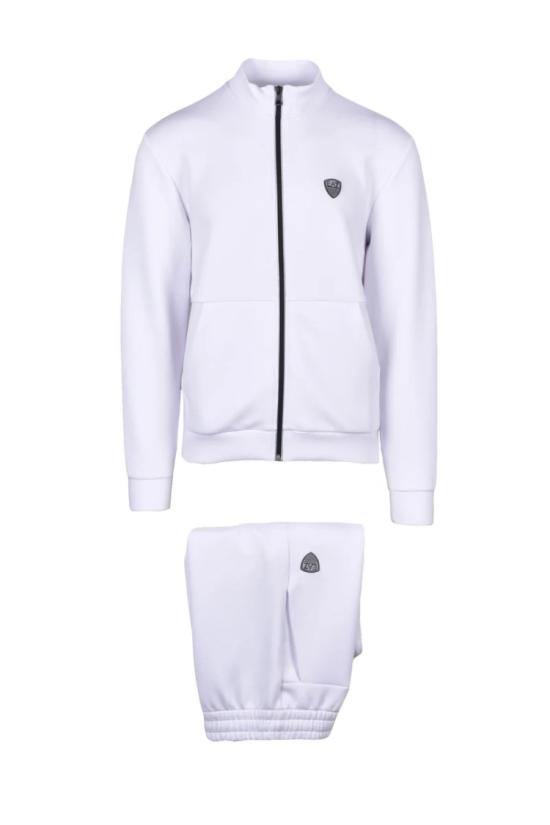 25SS 엠포리오 아르마니 트레이닝 웨어 신축성 있는 점프수트 세트 - 화이트