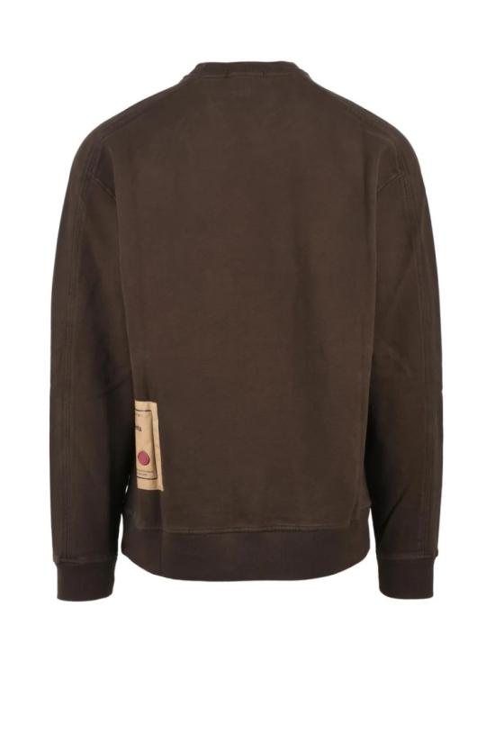  텐 씨 탑 기모 안감 크루넥 스웨트셔츠 브라운 - TEN C