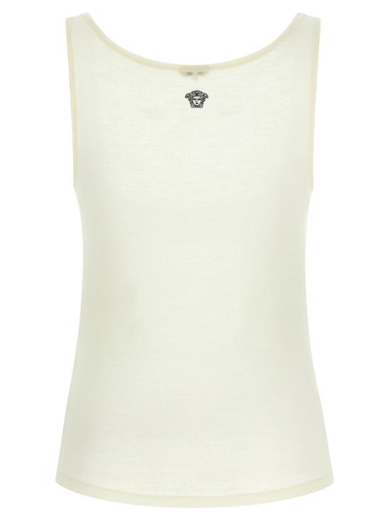 26SS 베르사체 탑 10236981A175481W150 White - VERSACE